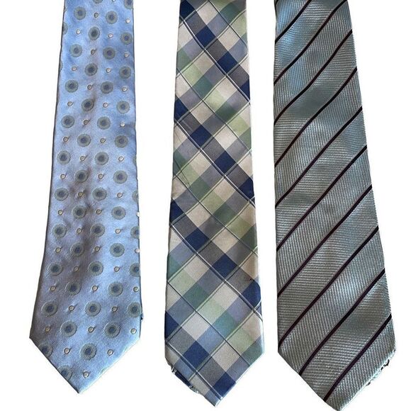 Tie Bundle. 3 100%‎ Silk Ties. NAUTICA Shades of Blue - Picture 1 of 10